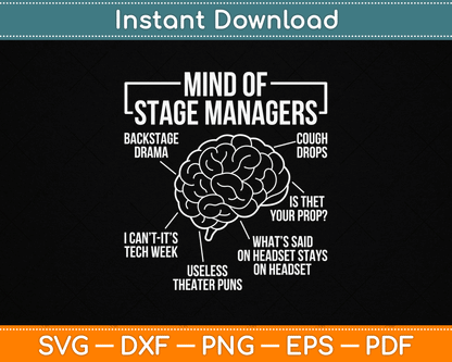 Funny Stage Manager SVG Digital Cutting File