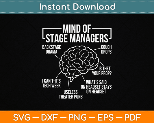 Funny Stage Manager SVG Digital Cutting File