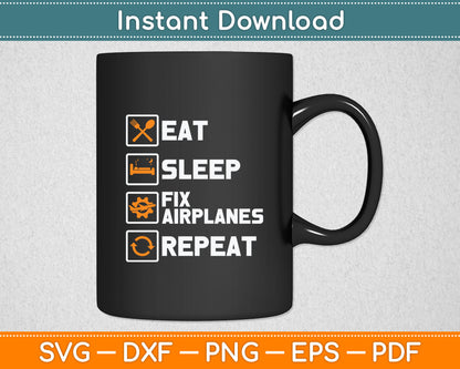 Funny Airplane Mechanic Aircraft Aviation Technician Svg Digital Cutting File
