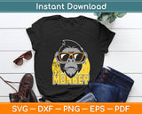 Funny Animal Men Boys Kids Primate Monkey Svg Digital Cutting File