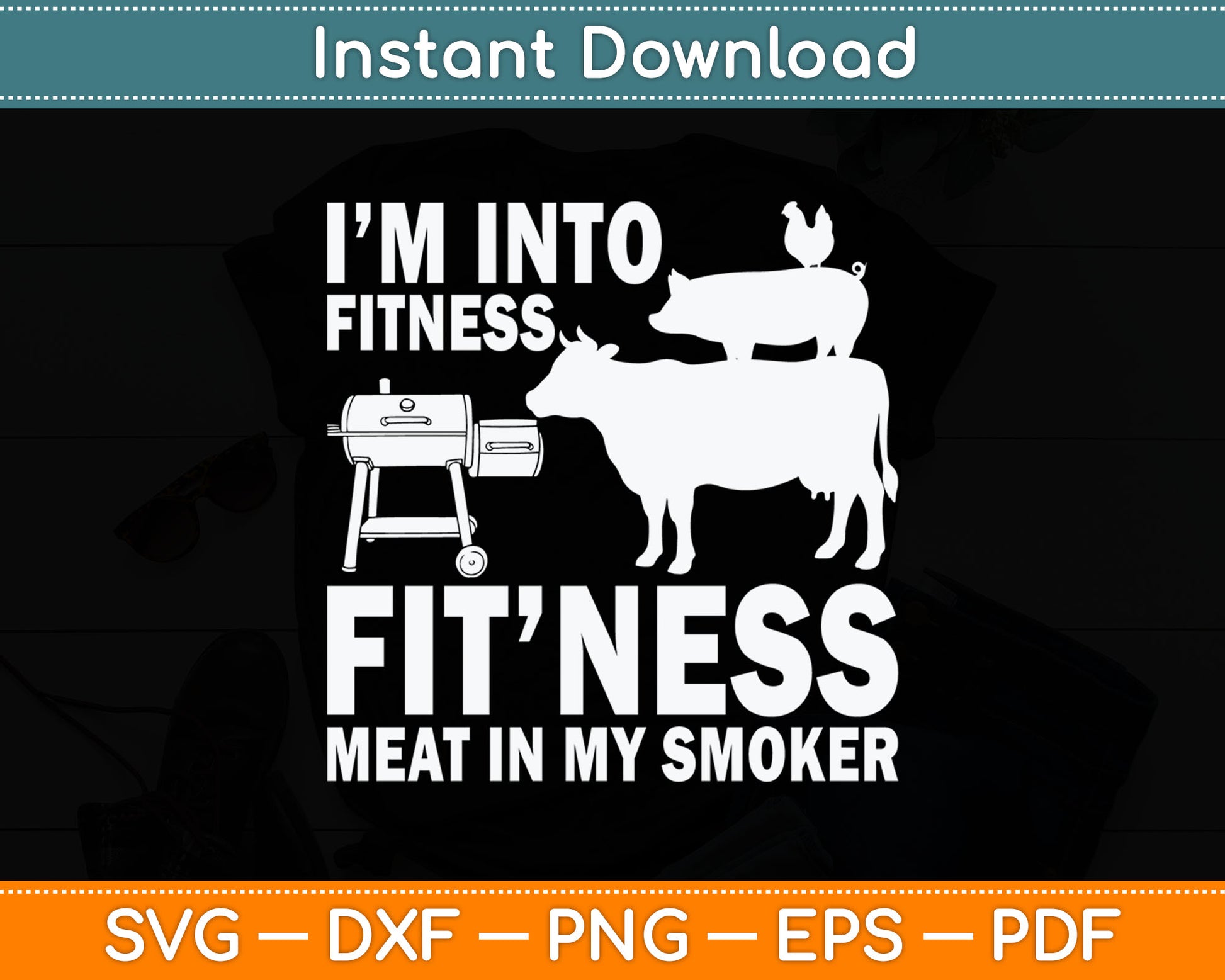 Funny BBQ Meat Smoking Art For Men Women Barbeque Griller Svg Digital Cutting File
