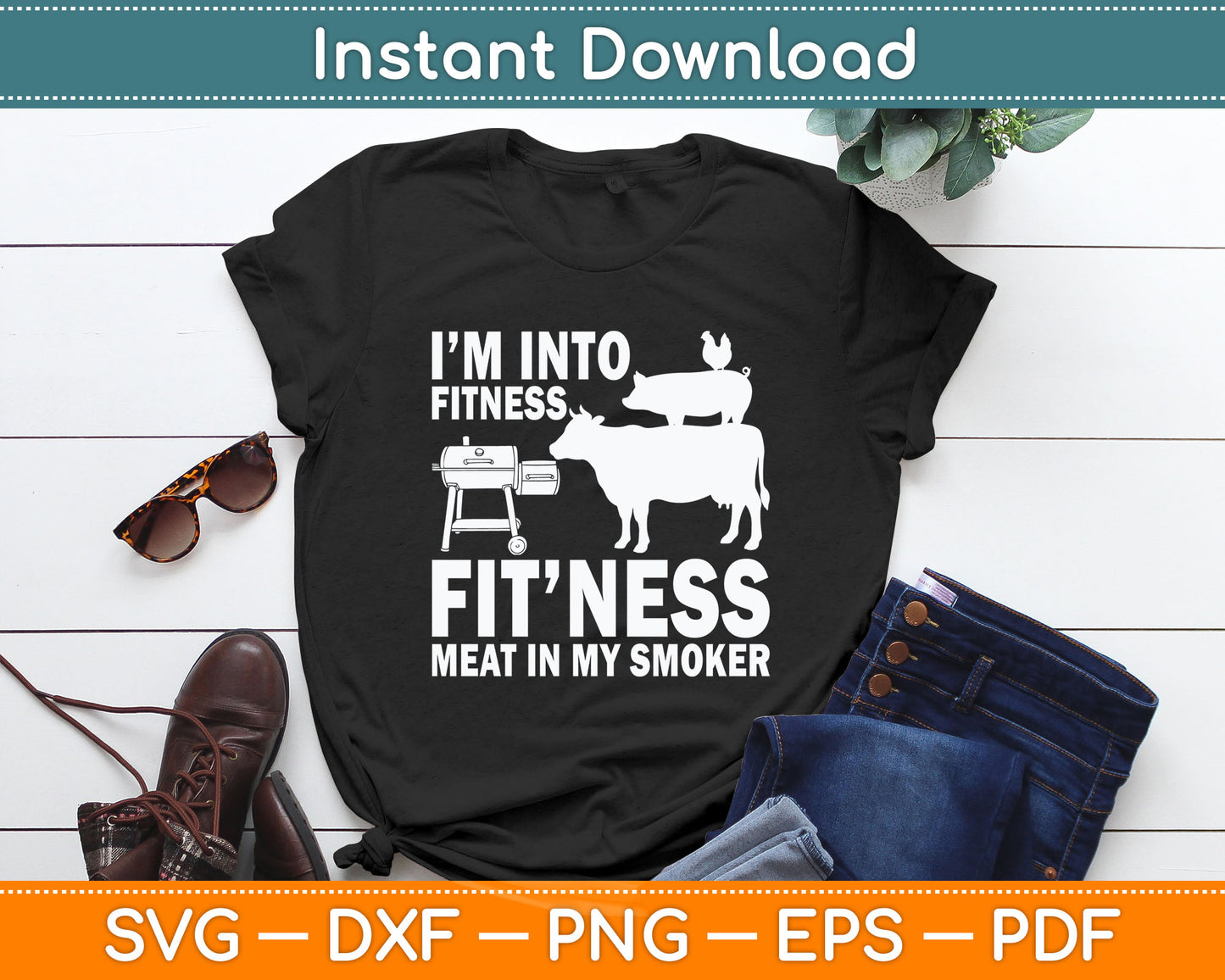 Funny BBQ Meat Smoking Art For Men Women Barbeque Griller Svg Digital Cutting File