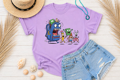 Funny Monster Backpack PNG Back to School Sublimation