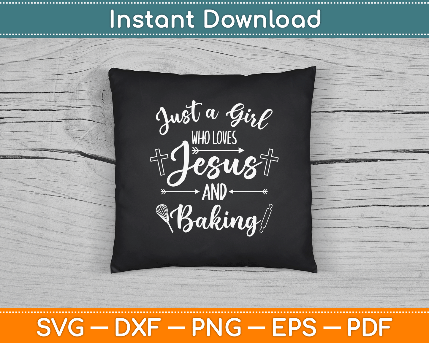Christian baking SVG file for faith-filled bakers and dessert lovers
