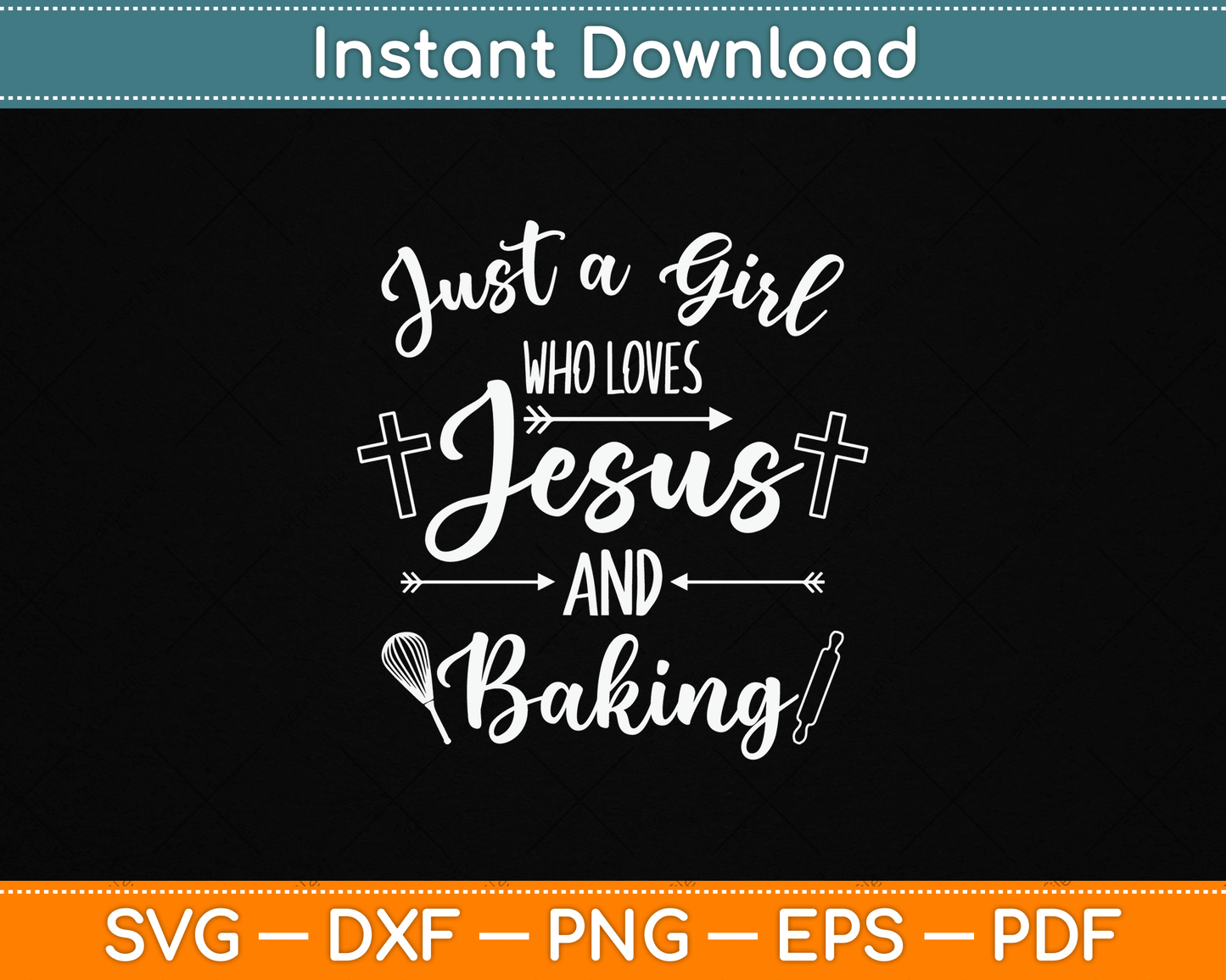 Funny Christian baker SVG design for women who love Jesus and baking