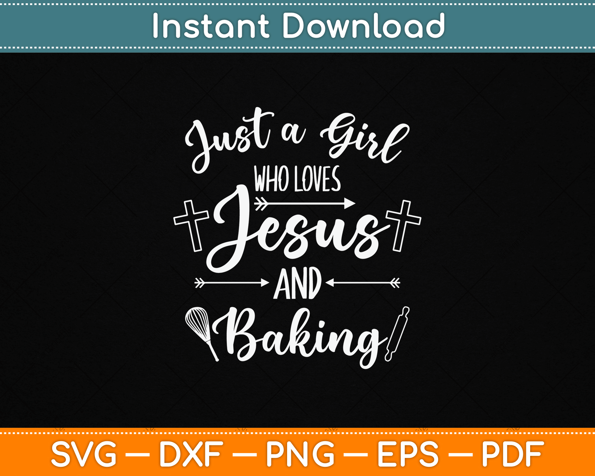 Funny Christian baker SVG design for women who love Jesus and baking