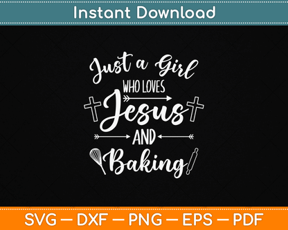 Funny Christian baker SVG design for women who love Jesus and baking