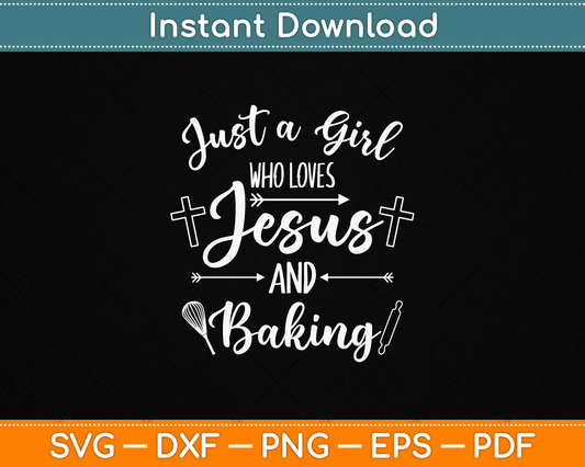 Funny Christian baker SVG design for women who love Jesus and baking