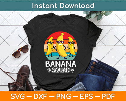 Funny Banana Squad SVG Digital Cutting File
