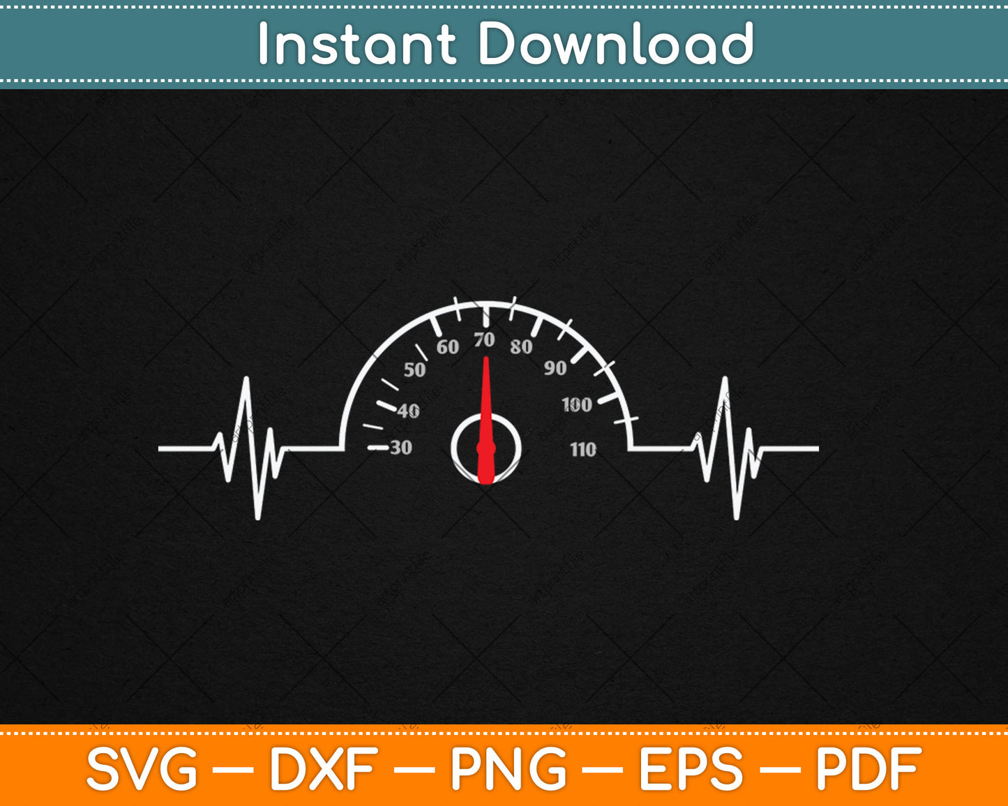 Funny Car Speedometer Auto Mechanic Guys Heartbeat Svg Digital Cutting File