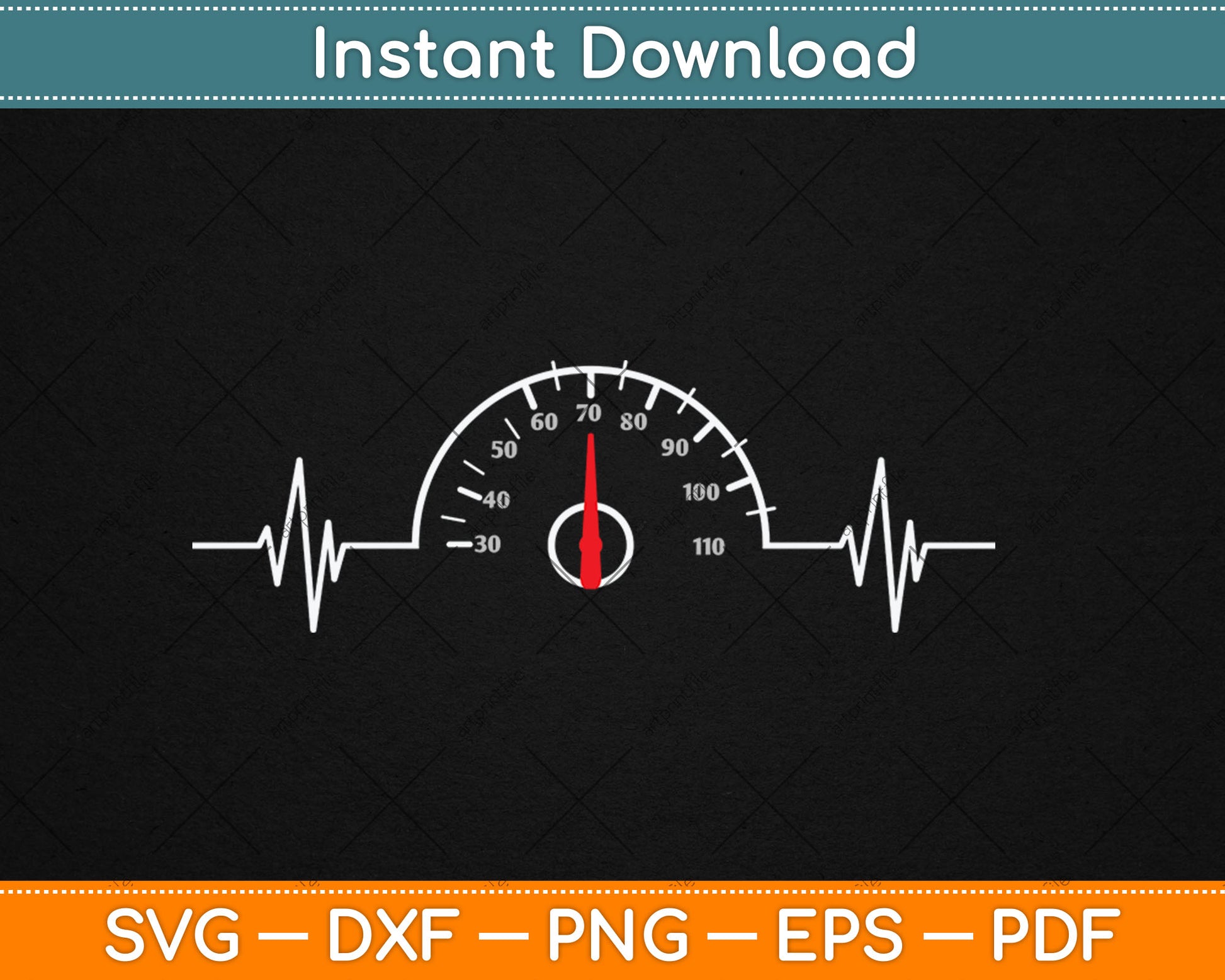 Funny Car Speedometer Auto Mechanic Guys Heartbeat Svg Digital Cutting File