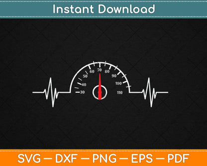 Funny Car Speedometer Auto Mechanic Guys Heartbeat Svg Digital Cutting File