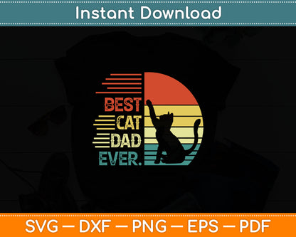Funny Cat Daddy Father's Day Svg Digital Cutting File