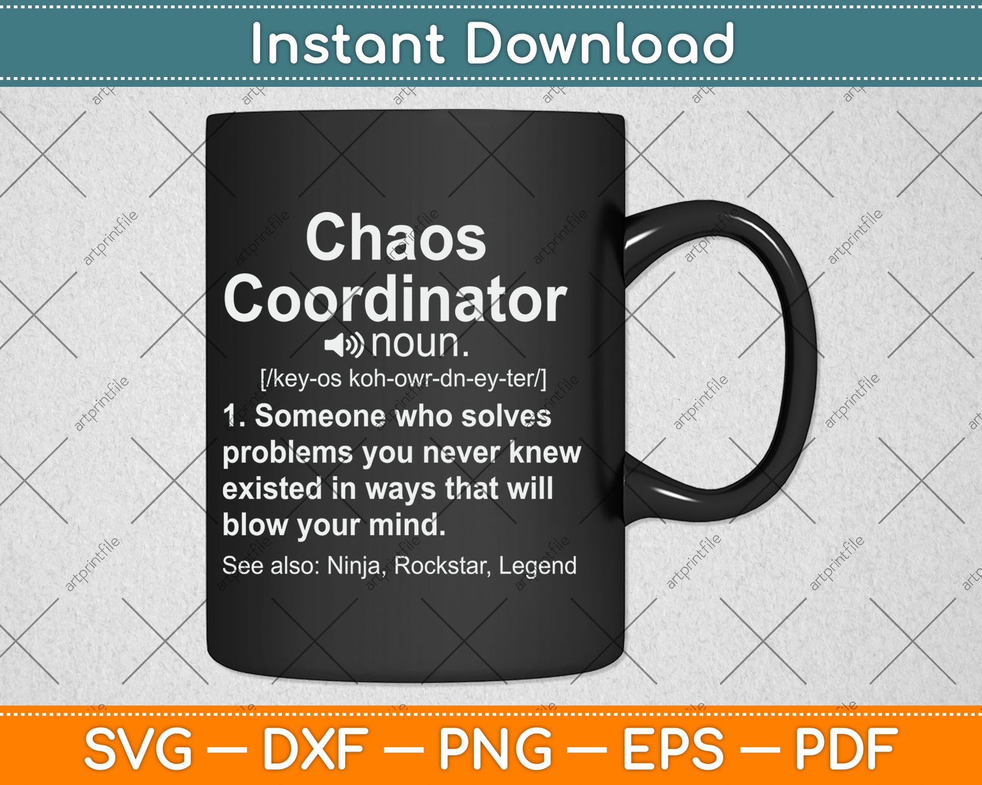 Funny Chaos Definition For Women Men Svg Digital Cutting File