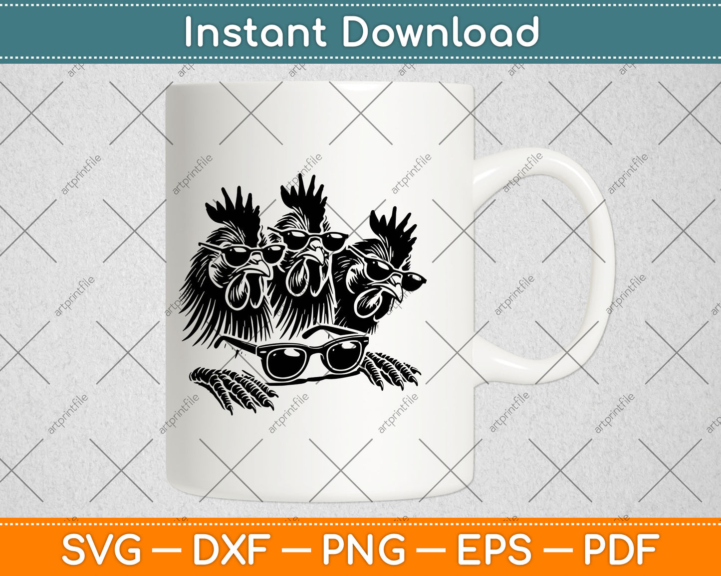 Funny Chicken Peeking Rooster Svg Png Dxf Cutting File