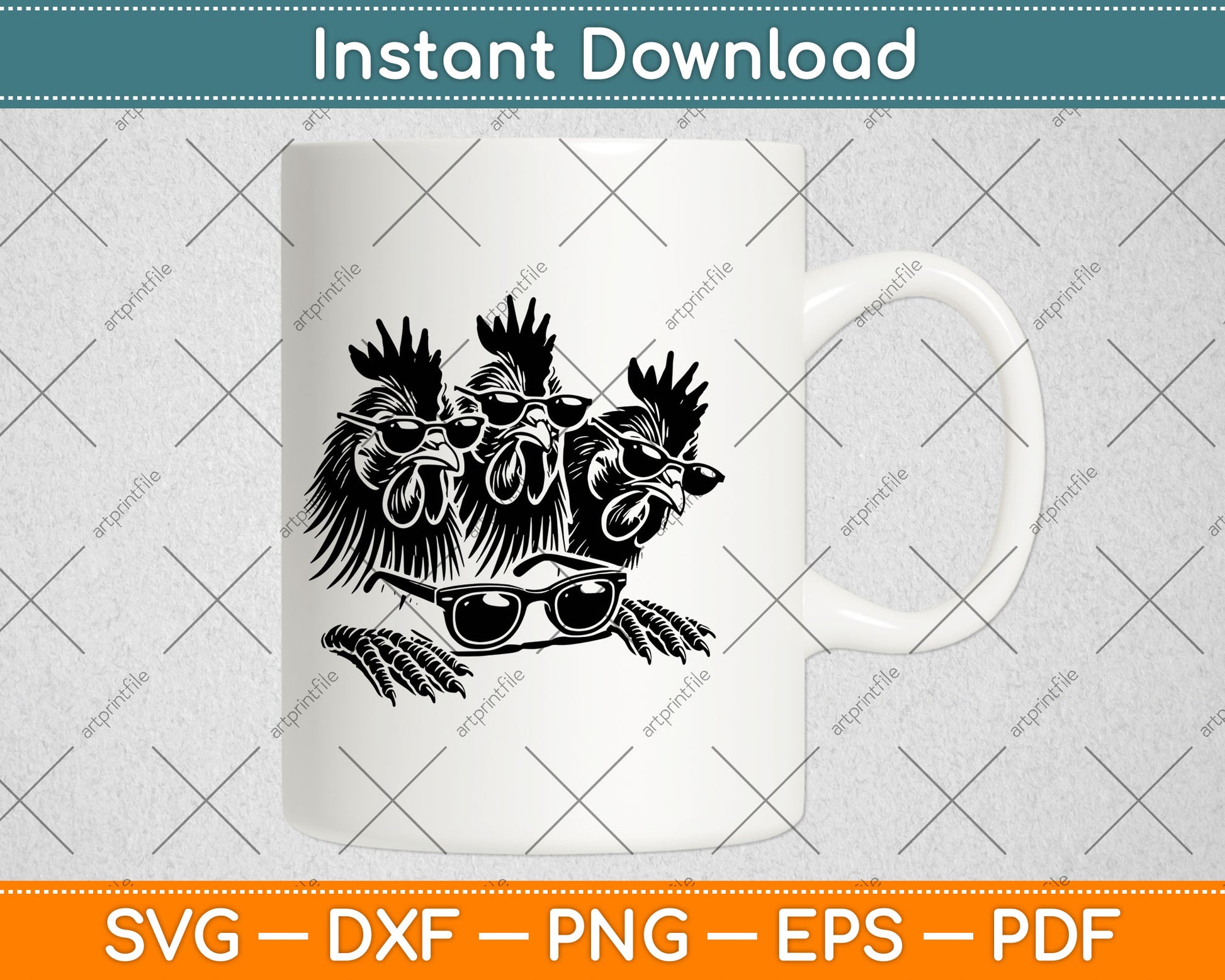 Funny Chicken Peeking Rooster Svg Png Dxf Cutting File