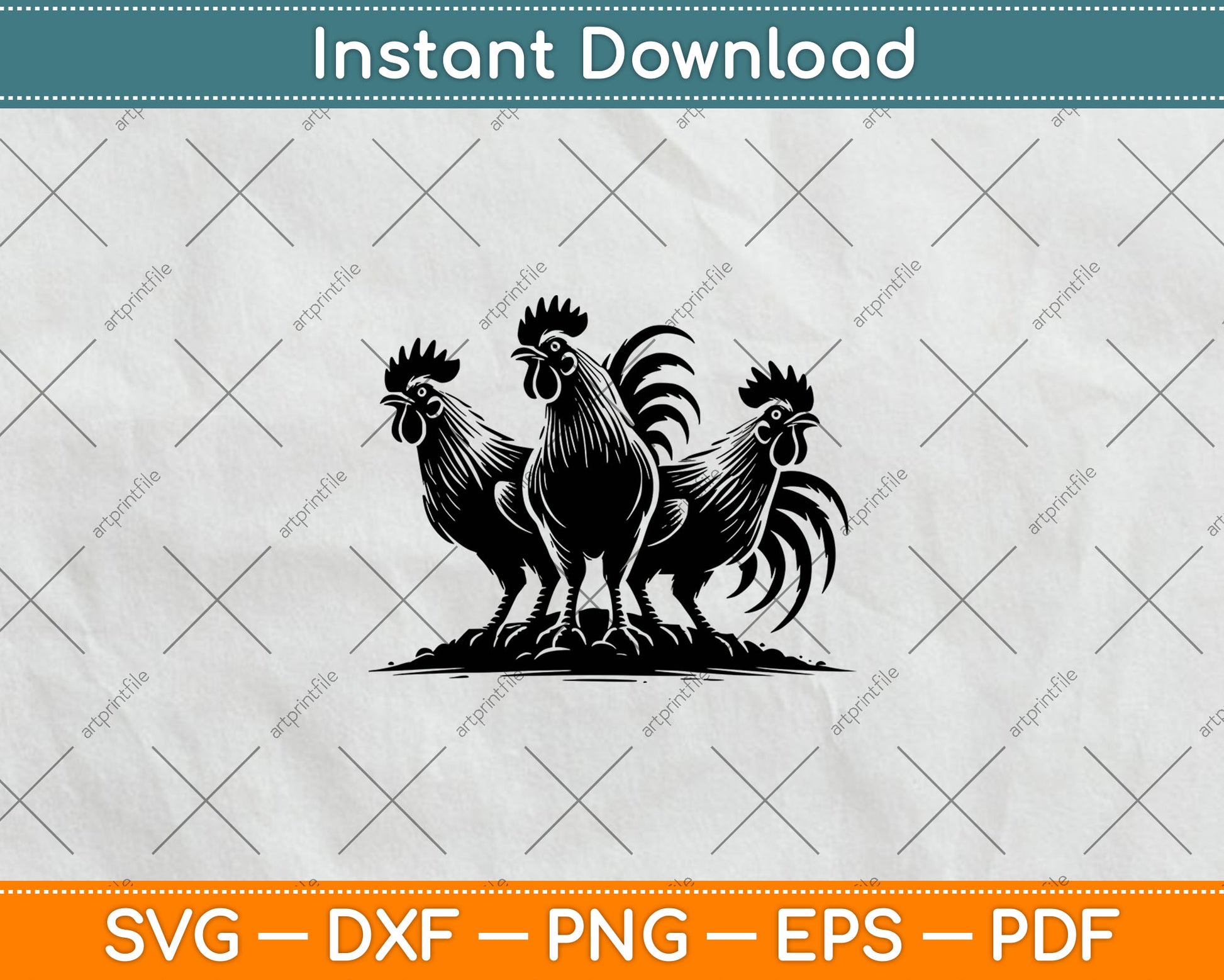 Funny Chicken Peeking Rooster Svg Digital Cutting File