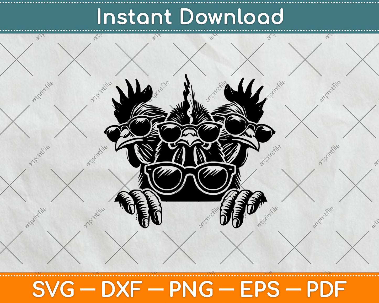 Funny Chicken Peeking Rooster Svg Digital Cutting File