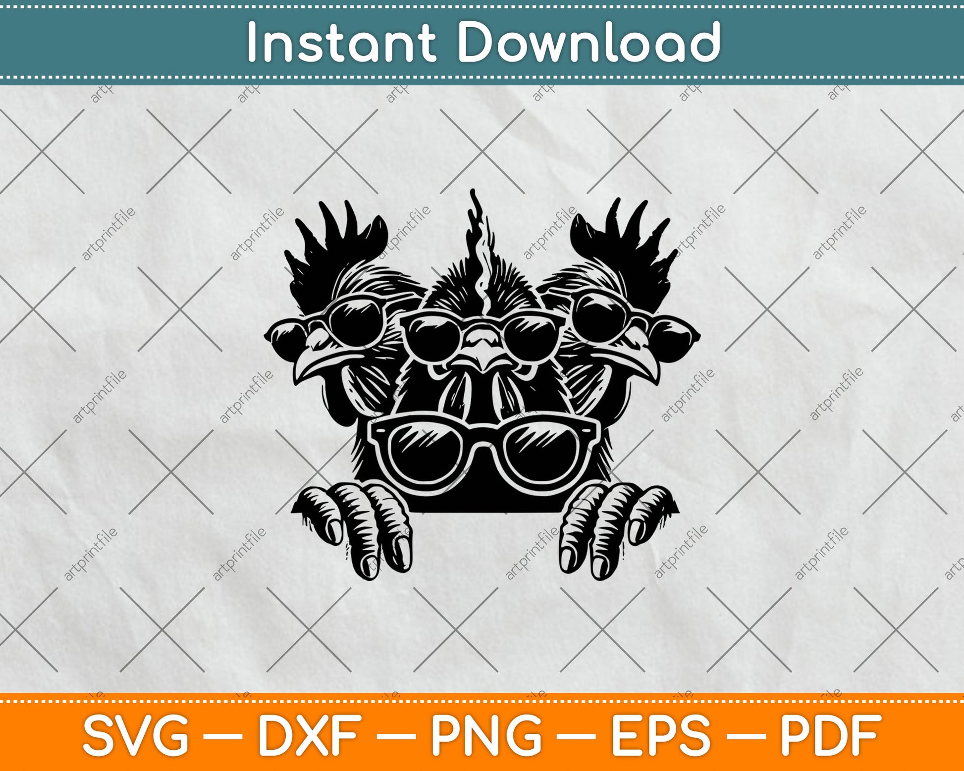 Funny Chicken Peeking Rooster Svg Digital Cutting File