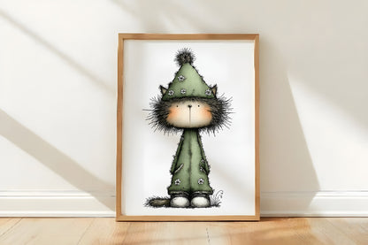 Funny Christmas Cat Clipart PNG