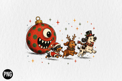 Funny Christmas Dachshund Dog PNG