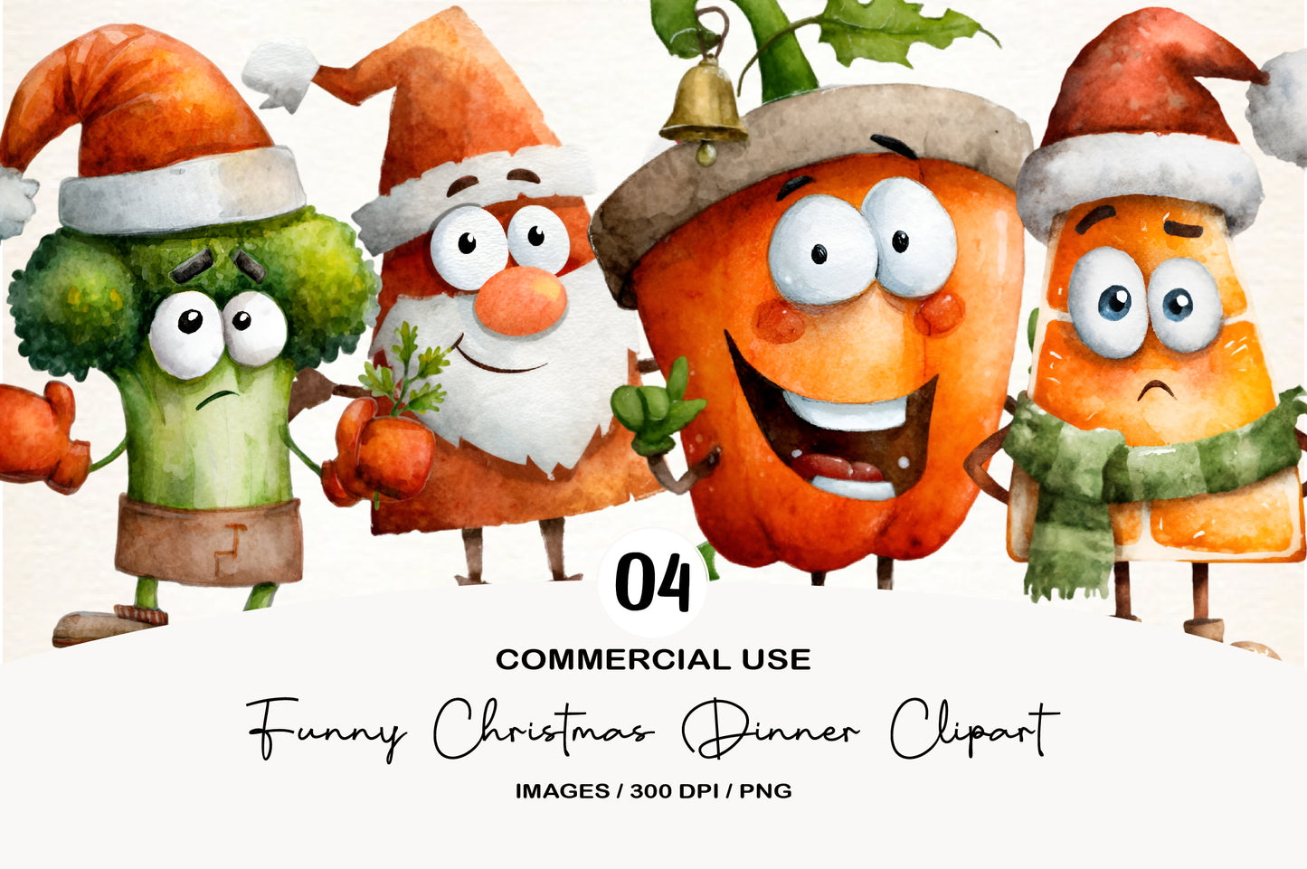 Funny Christmas Dinner Clipart PNG