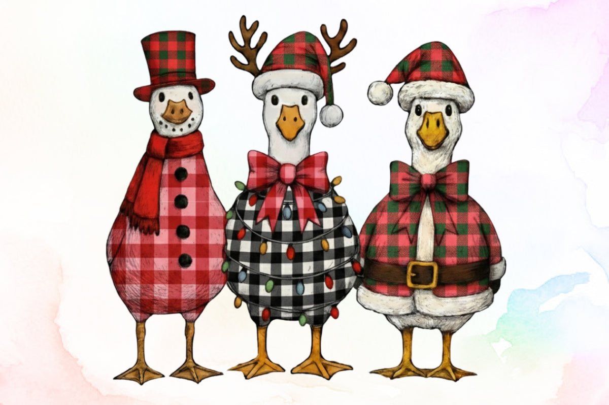 Funny Christmas Goose PNG