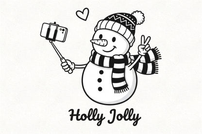 Holly Jolly Snowman PNG
