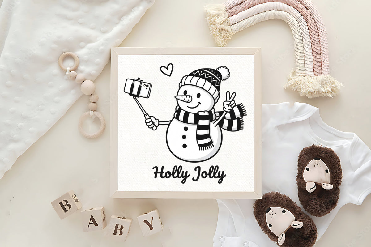 Holly Jolly Snowman PNG