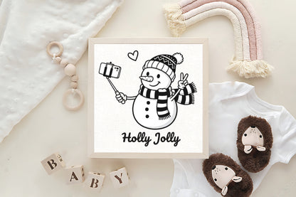 Holly Jolly Snowman PNG