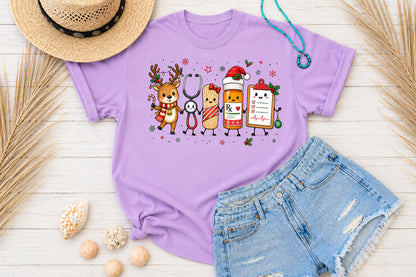 Funny Christmas Medical Team PNG Sublimation Design