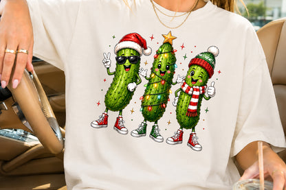 Funny Christmas Pickle PNG Sublimation Design