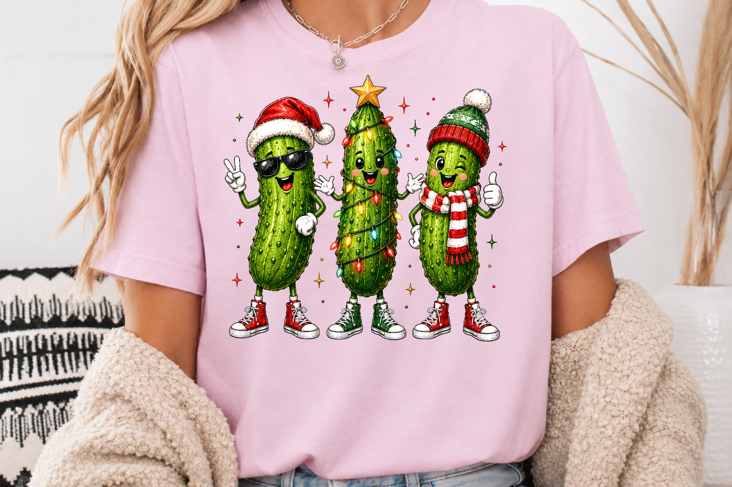 Funny Christmas Pickle PNG Sublimation Design