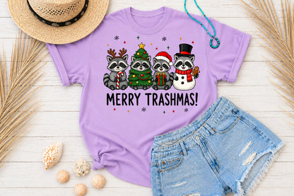 Funny Christmas Raccoon Trashmas PNG Sublimation Design