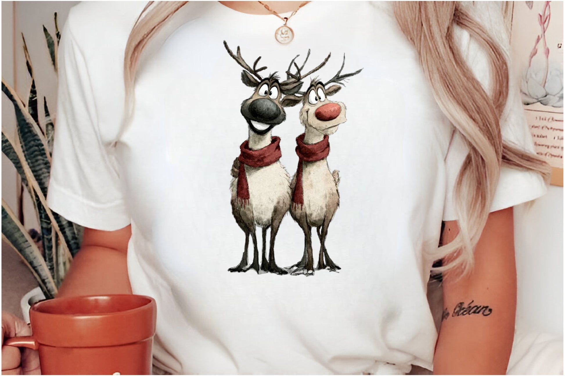 Funny Christmas Reindeer Clipart PNG