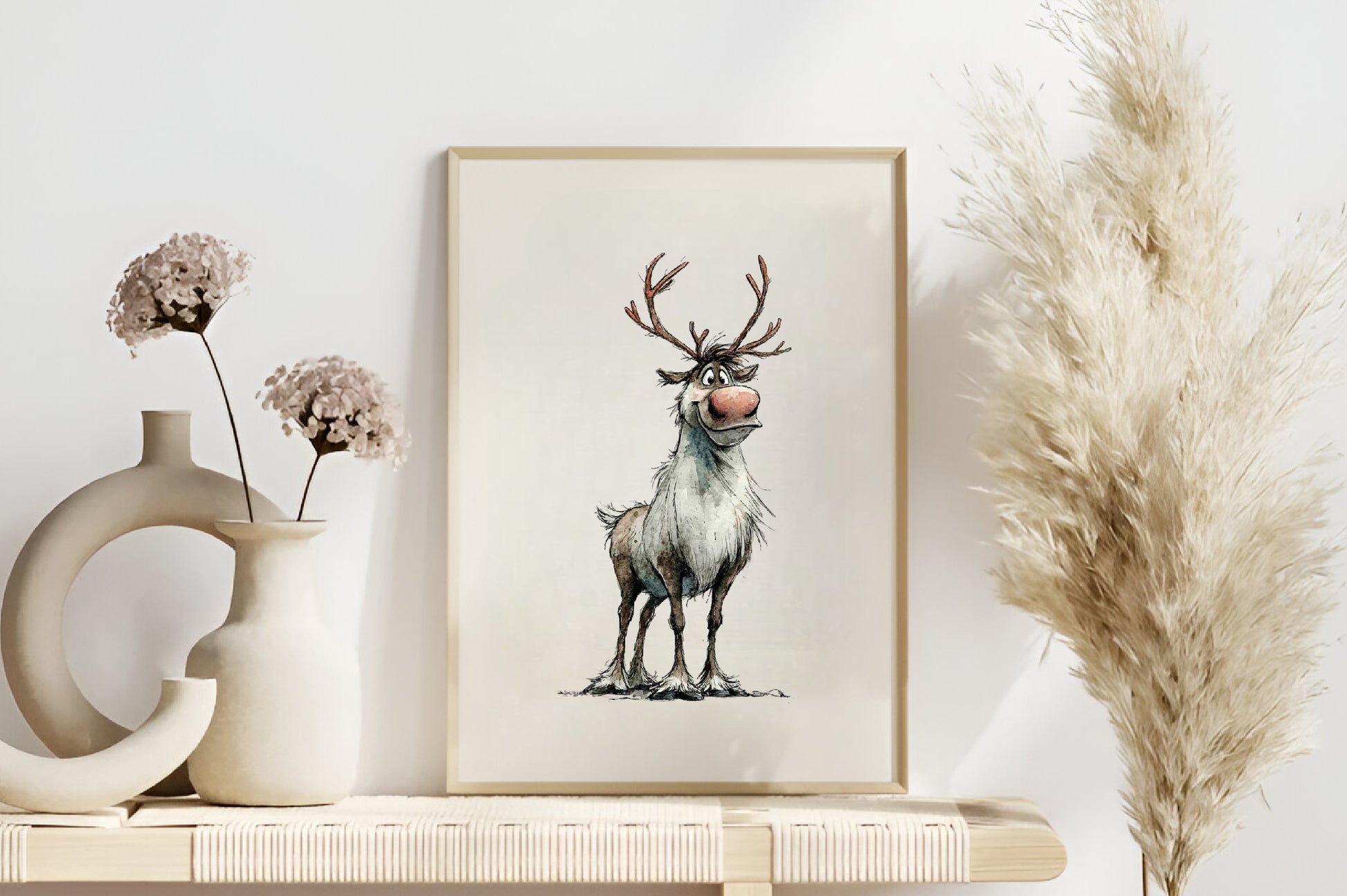 Funny Christmas Reindeer Clipart PNG