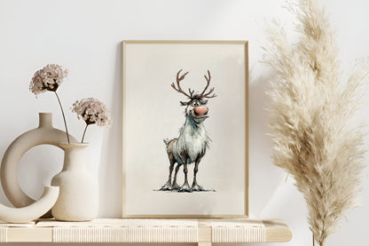 Funny Christmas Reindeer Clipart PNG