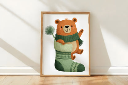 Funny Christmas Teddy Bear Clipart PNG Bundle | Cute Watercolor Holiday Teddy Bear Clipart | Festive Winter Bear PNG