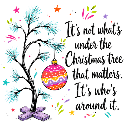 Funny Christmas Tree Quote PNG