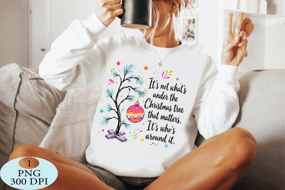 Funny Christmas Tree Quote PNG