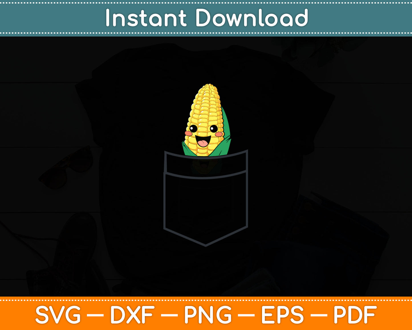 Funny Corn Pocket Corn Lover Svg Digital Cutting File