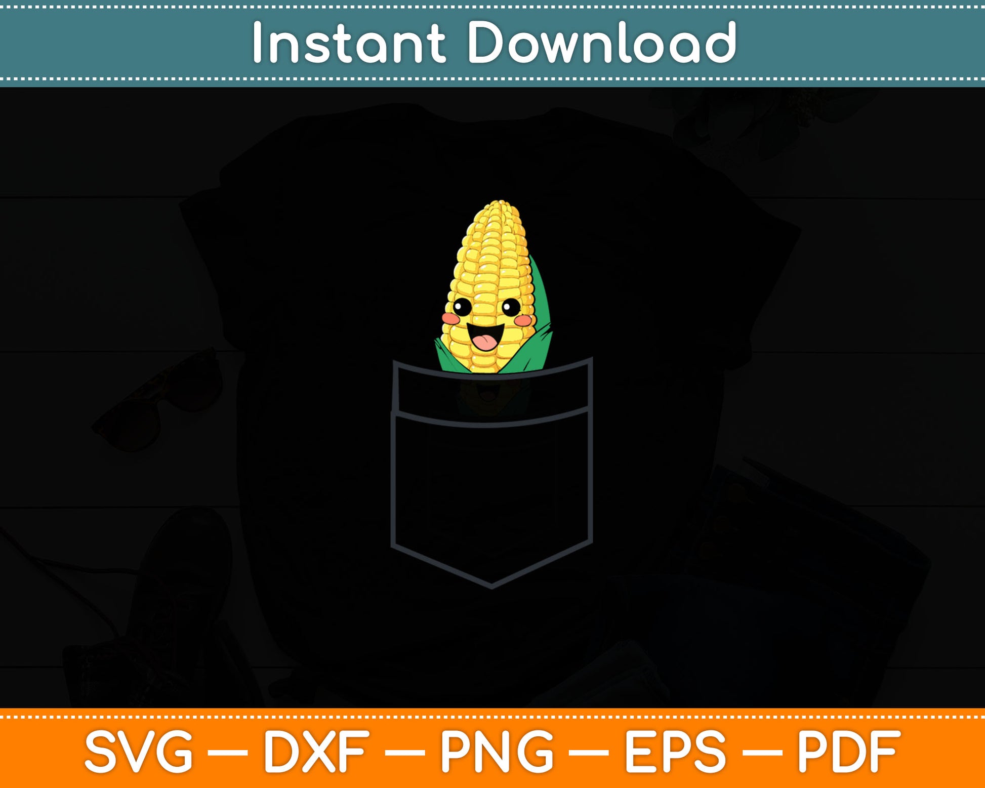 Funny Corn Pocket Corn Lover Svg Digital Cutting File