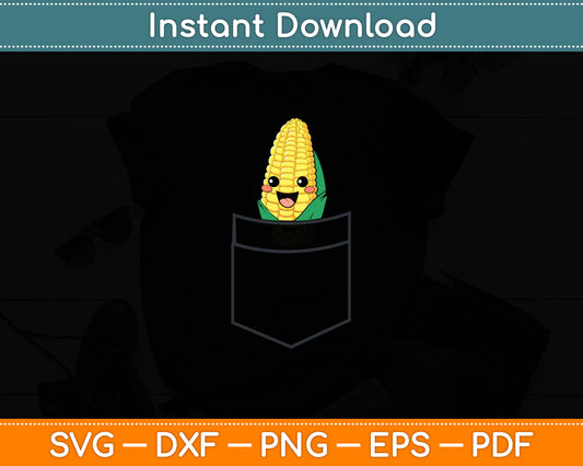 Funny Corn Pocket Corn Lover Svg Digital Cutting File