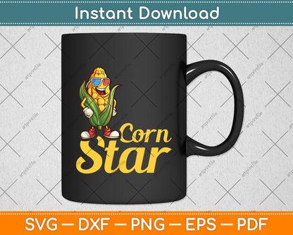 Funny Corn Star Sunglasses Svg Digital Cutting File