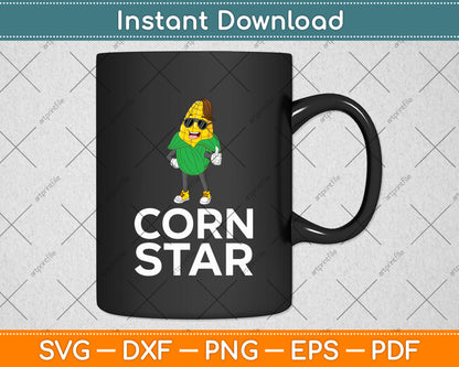 Funny Corn Star With Sunglasses Love Corn Svg Digital Cutting File