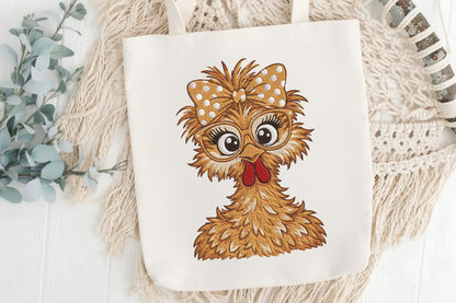 Funny Crazy Chicken Embroidery Design – Hilarious Chicken Machine Embroidery Pattern, Funny Farm Animal & Country Embroidery Design