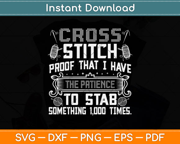 Funny Cross Stitch Needlepoint Needle Arts Sewing Svg Png Dxf Digital Cutting File