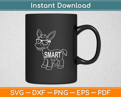 Funny Cute Sarcastic Smart Ass Donkey Glasses Humorous Svg Digital Cutting File