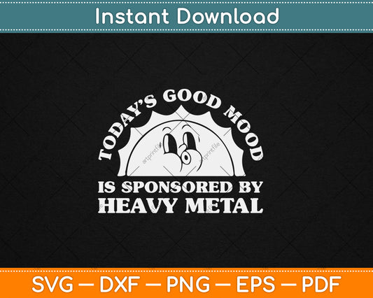 Funny Cute Vintage Retro Heavy Metal or Heavy Metal Svg Digital Cutting File