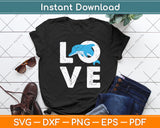 Funny Dolphin Love Svg Digital Cutting File